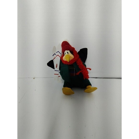 Russ Berrie Country Folks Christmas Igloo The Penguin With Skis Doll w/Hang Tag! - Picture 8 of 8